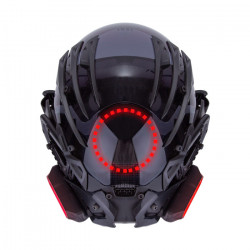 Future Punk Tech Black Claw Mask with Rechargeable Red Round Light