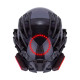 Future Punk Tech Black Claw Mask with Rechargeable Red Round Light