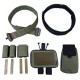 Tactical Belt 3 FOLD folding recycling bag + 9MM double magazine bag + M4 556 magazine bag + first aid tactical bag + tactical waist seal 2 inches